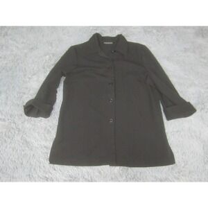 Savion Shirt Womens Medium Black Long Sleeve Button Up Blouse Top Casual